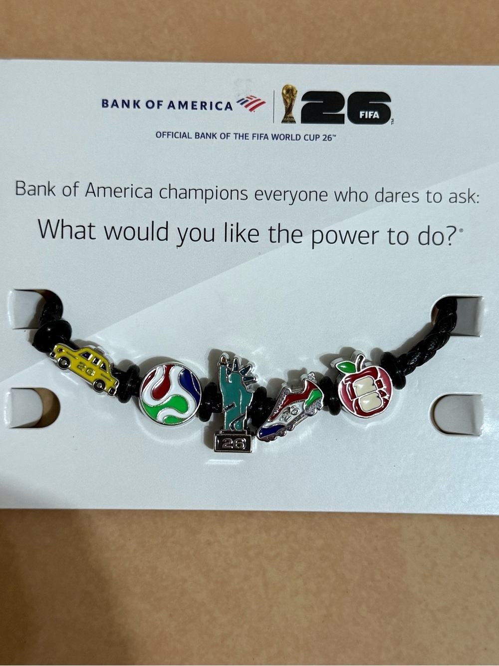2026 FIFA World Cup Bank of America Charm Bracelet New York City Exclusive.Large